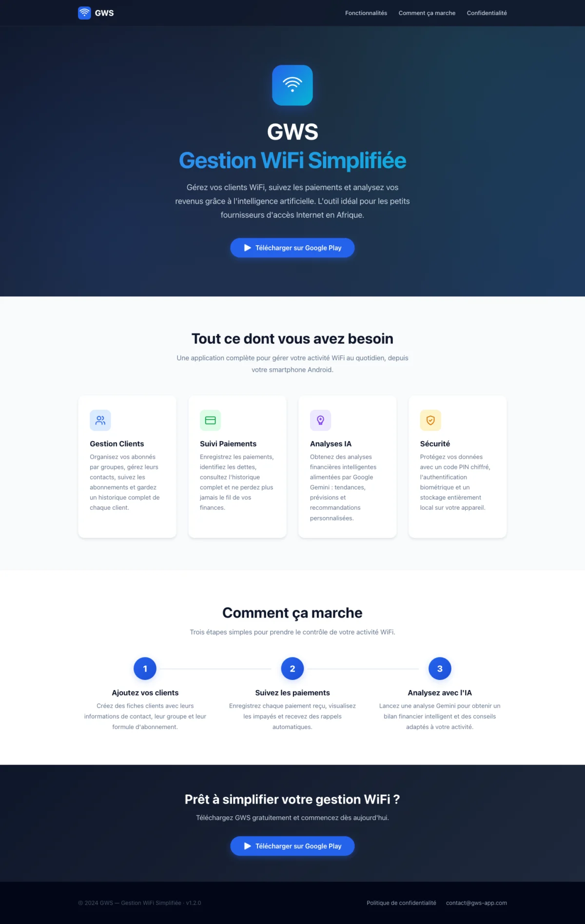 GWS — Gestion WiFi Simplifiée